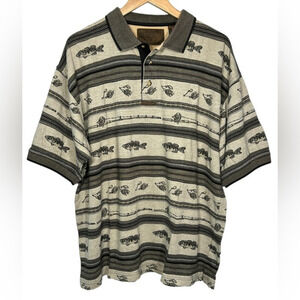 North River‎ Polo Shirt Size XL Fishing Fisherman Outdoors Dad Brown Tan